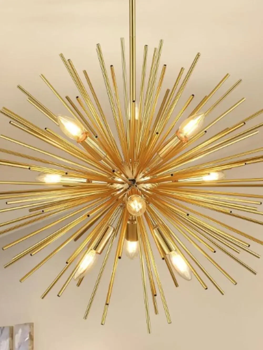 BRAND NEW: Salaiwei Chandelier Sputnik 12-Light, 31.5 Inch, Metal, Gold
